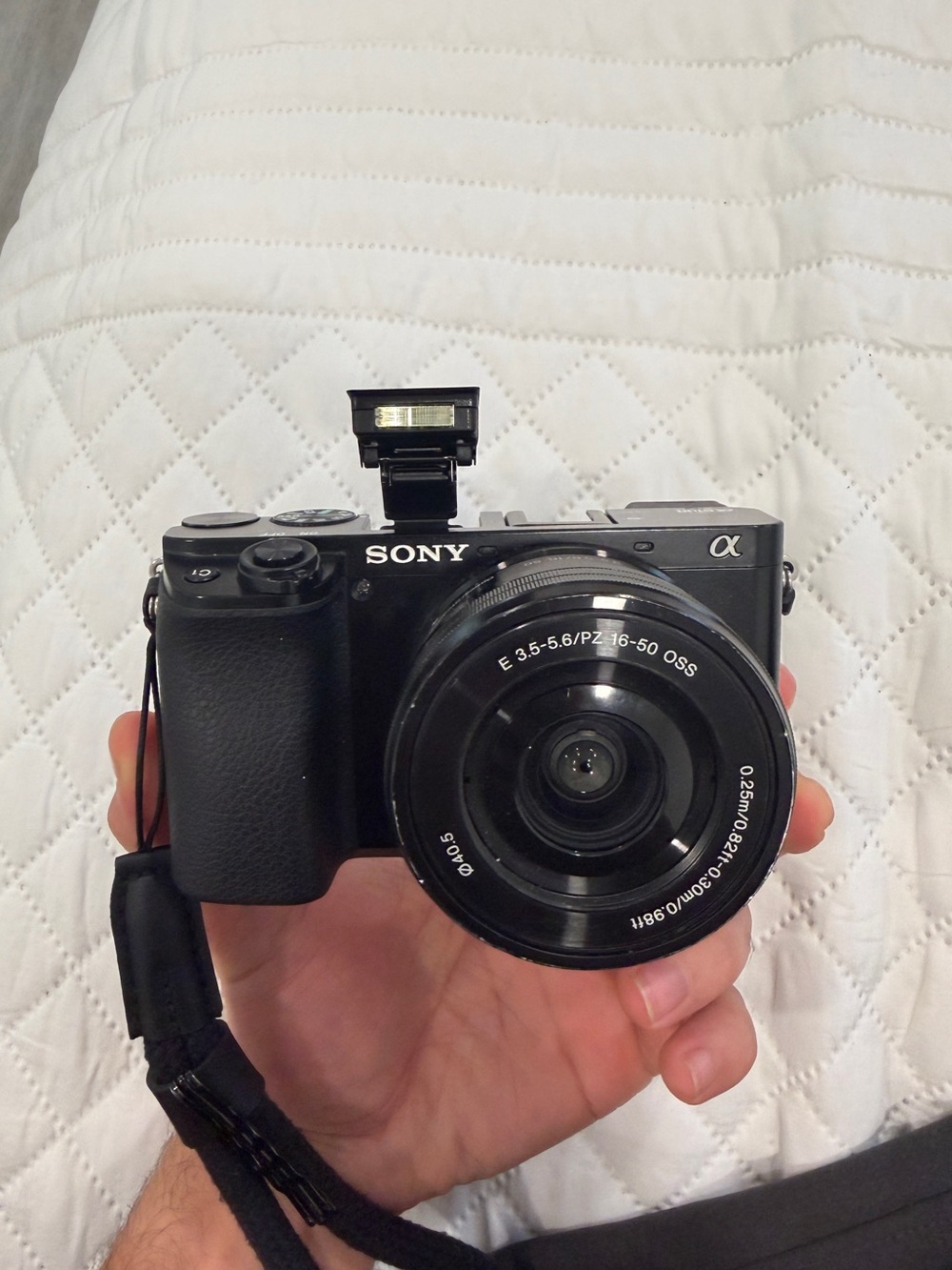 Sony Black Alpha 6100 Mirrorless Camera with Lens and bag
